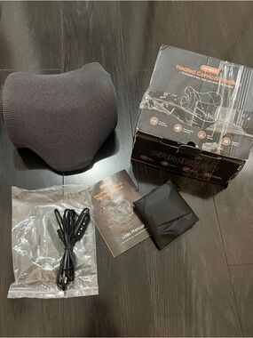 Neck Stretcher for Neck Pain Relief, Heated Cervical Traction Device Pillow